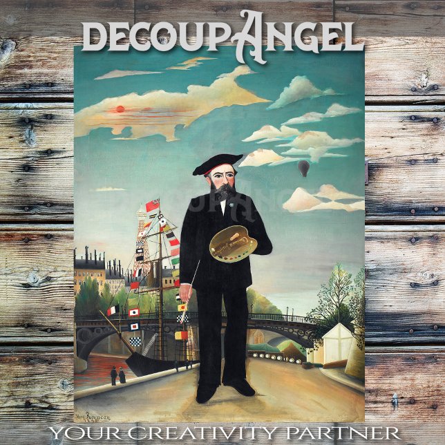 Papel De Seda Rousseau-Myself Retrato - Paisaje- Decoupage (Subido por el creador)