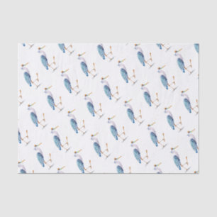 Papel De Seda Royal Blue Heron