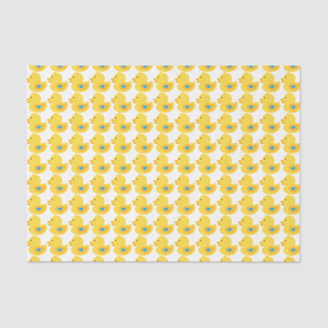 Papel De Seda Rubber Ducky Boy Baby Shower (Anverso)