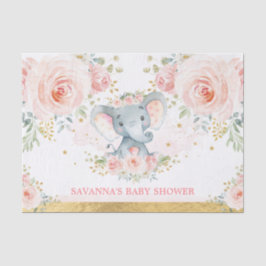 Papel De Seda Rubor Gold Elephant Chica Baby Shower Favorece