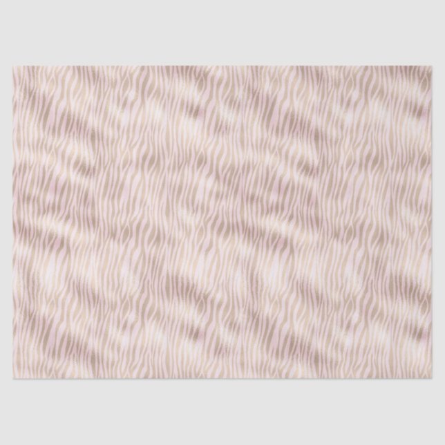 Papel De Seda Rubor Gold Zebra Print (Anverso)