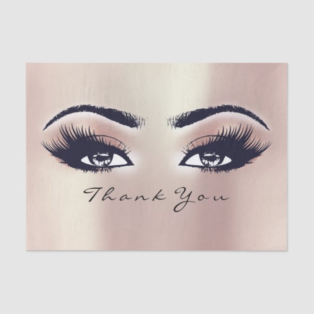 Papel De Seda Rubor Peach Rubor Metallic Gracias Ojos (Anverso)