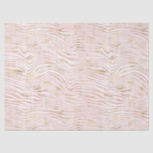 Papel De Seda Rubor Pink Glam Gold Zebra Print