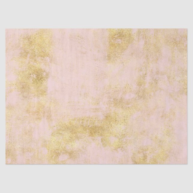 Papel De Seda Rubor Pink Gold Grunge (Anverso)