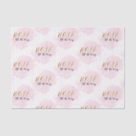 Papel De Seda Rubor Rosa y Oro Rosè Todo el Camino Femenino Mode