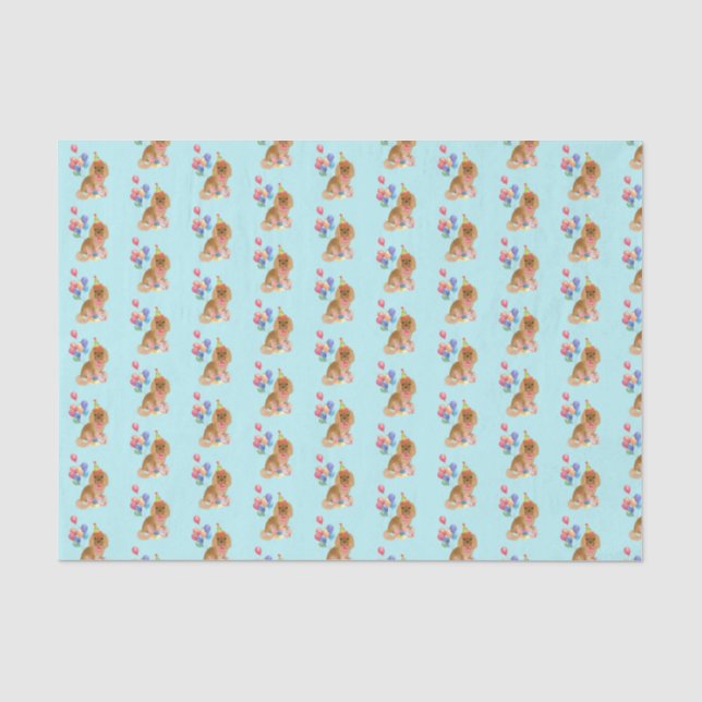 Papel De Seda Ruby Cavalier King Charles Spaniel Cumpleaños    (Anverso)