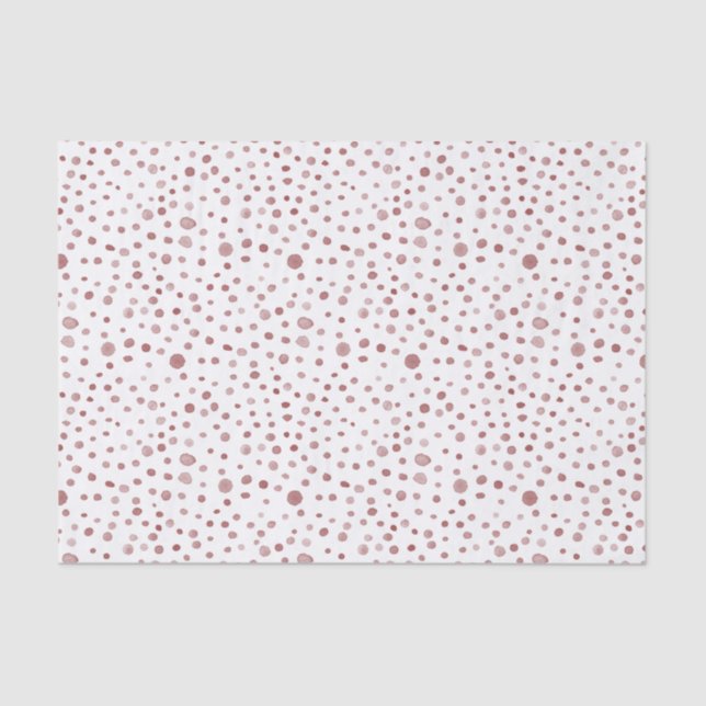 Papel De Seda Ruby Confetti Watercolor Dots Tissue Paper (Anverso)
