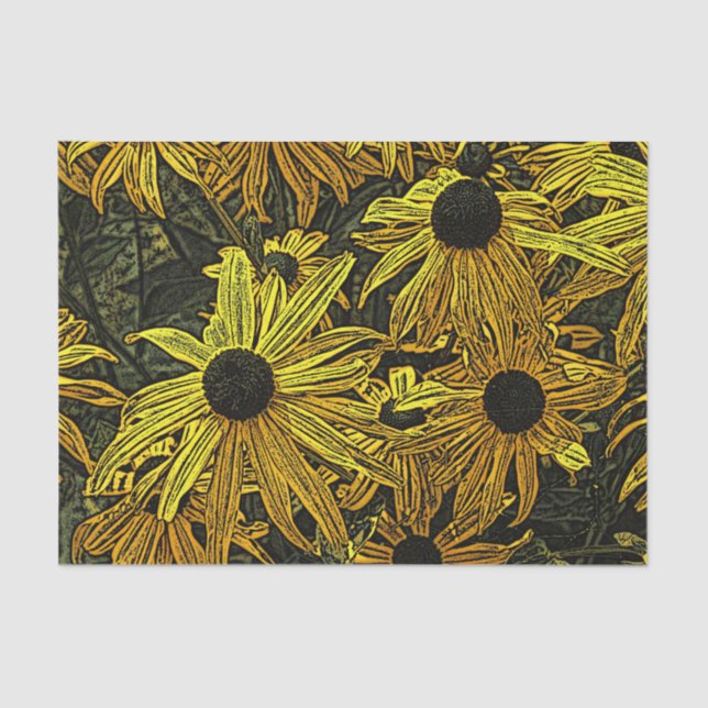 PAPEL DE SEDA RUDBECKIAS (Anverso)