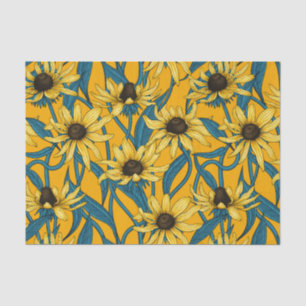 Papel De Seda Rudbekia amarilla