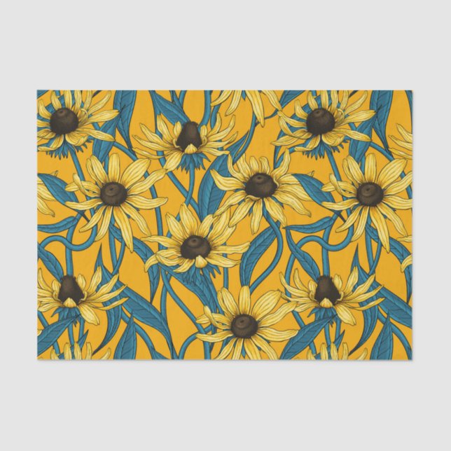 Papel De Seda Rudbekia amarilla (Anverso)