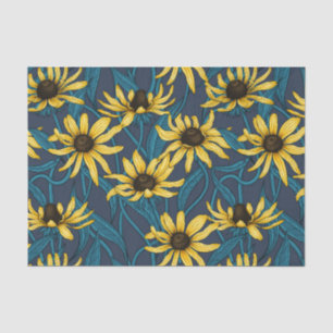 Papel De Seda Rudbekia amarilla en la marina