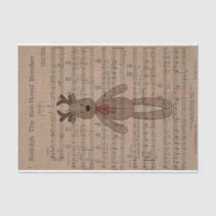 Papel De Seda Rudolph Musical Red Nose Reindeer Teddy Bear