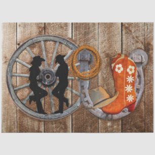 Papel De Seda Rueda de la carreta herradura herradura de Cowboy 