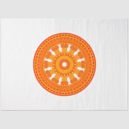 Papel De Seda Rueda roja de Dharma (arte budista)