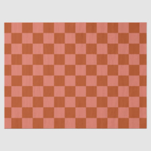 Papel De Seda Rust and Terracotta Checkerboard