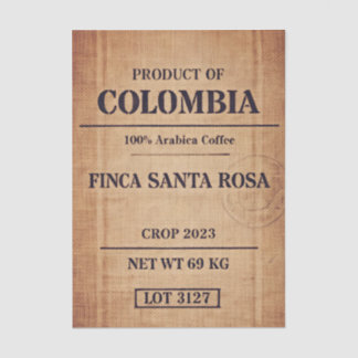 Papel De Seda Rustic Arabica Coffee Packaging FC8 Decoupage