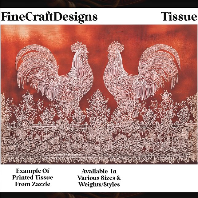 Papel De Seda Rústica granja de gallos de encaje EJ9 Desahuciaci (Subido por el creador)