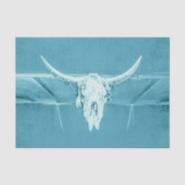 Papel De Seda Rústica Verde azulada Girona Azul Occidental Bull 