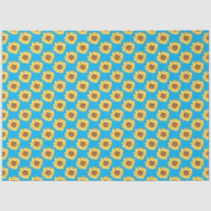Papel De Seda Rústico acuarela Sunflowers Patrón Floral