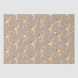 Papel De Seda Rústico Kraft Elegante Y Snowy Animales De Inviern