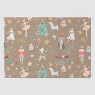 Papel De Seda Rústico Kraft Everything Nutcracker Navidades