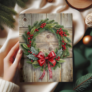 Papel de seda rústico para corona de Navidad jugue