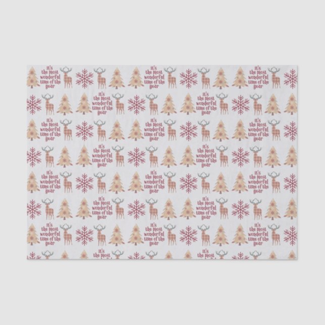 Papel De Seda Rústico Woodland, la festividad más maravillosa de (Anverso)