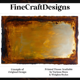 Papel De Seda Rusto industrial coronado de edad Metalizado H7 De