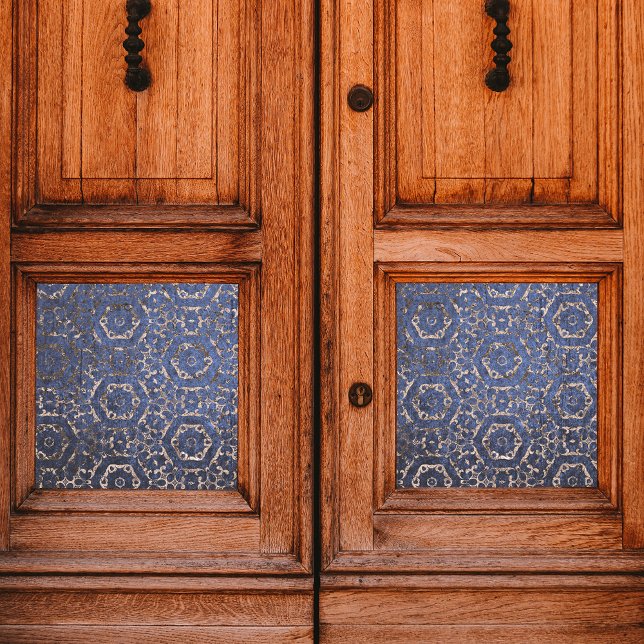 Papel De Seda Rusty Damask Pattern Overlay Blue Grunge Textura (Subido por el creador)