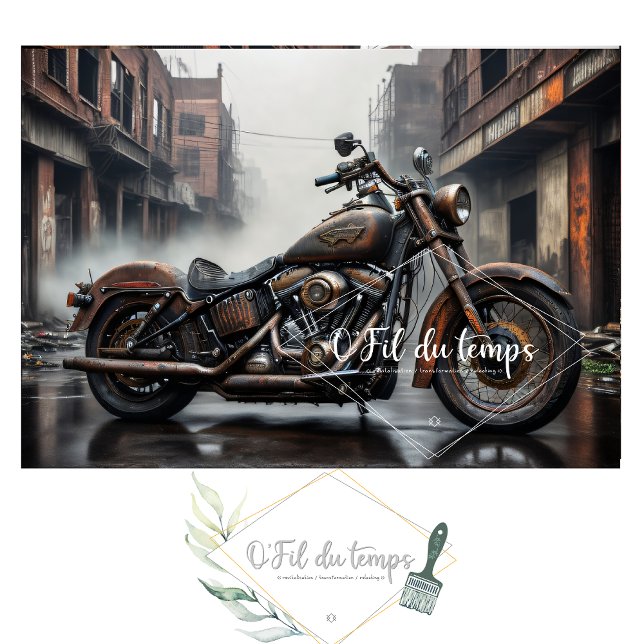 Papel De Seda Rusty old bike v1 post-apocallyptic Tissue paper (Subido por el creador)