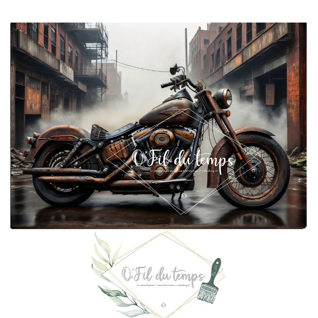 Papel De Seda Rusty old bike v2 post-apocallyptic Tissue paper (Subido por el creador)