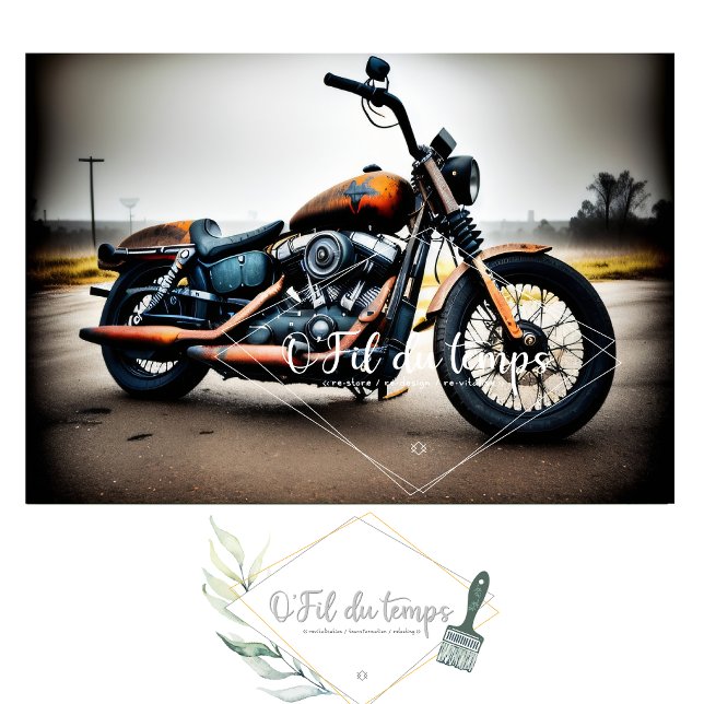 Papel De Seda Rusty old bike v6 post-apocallyptic Tissue paper (Subido por el creador)