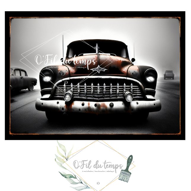 Papel De Seda Rusty old car no2 post-apocallyptic Tissue paper  (Subido por el creador)