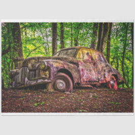 Papel De Seda Rusty Old Car Vintage 20x30 Decoupage