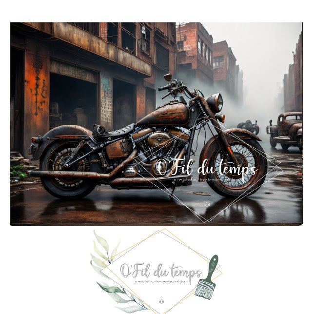 Papel De Seda Rusty old motorbike post-apocallyptic Tissue paper (Subido por el creador)