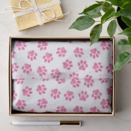 Papel De Seda Rutas de perro, garras de perro, garras rosadas