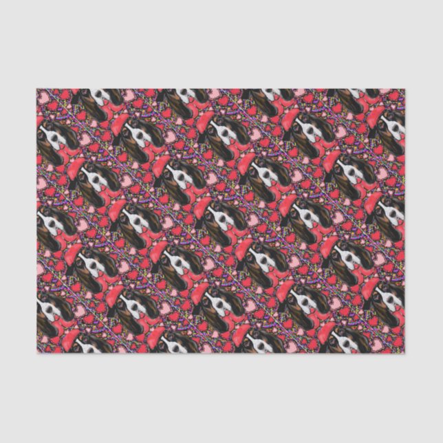 Papel De Seda Sabueso Basset (Anverso)