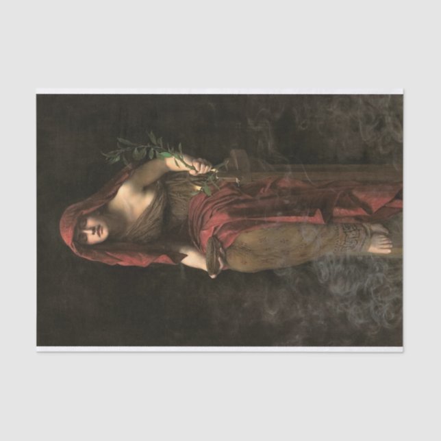 Papel De Seda Sacerdotes de Delfos por John Collier (Anverso)