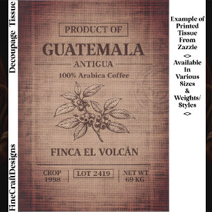 Papel De Seda Saco de Arpillera de Comercio de Plantación de Caf