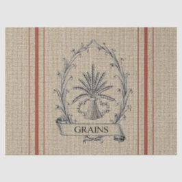 Papel De Seda Saco del grano con las rayas rojas