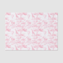 Papel De Seda Safari Animals Pink Toile de Jouy