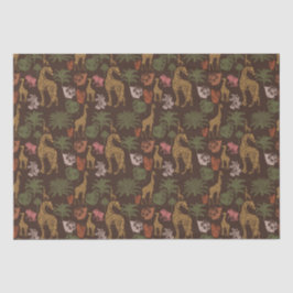 Papel De Seda Safari Giraffe y Floral Baby Shower