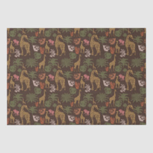 Papel De Seda Safari Giraffe y Floral Baby Shower