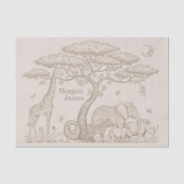 Papel De Seda Safari Toile, Neutral Baby Wild Boho Adventure