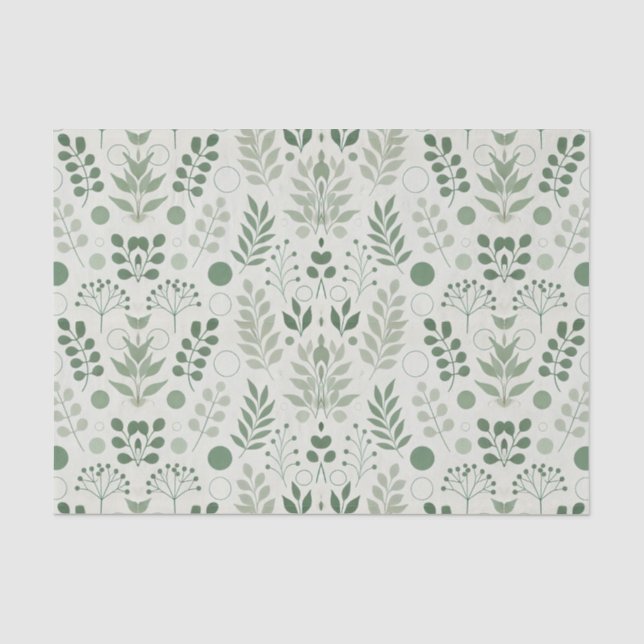Papel De Seda Sage and Circles Green (Anverso)