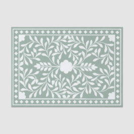 Papel De Seda Sage Green Bone Inlay Decoupage Paper