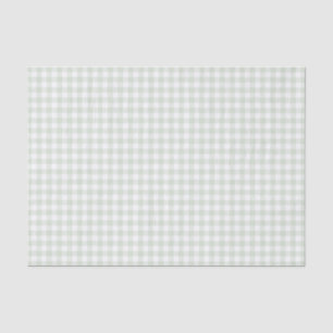 Papel De Seda Sage Green Gingham Baby Shower