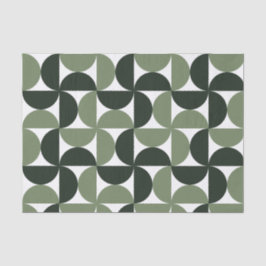 Papel De Seda Sage Green Mid Century Patrón moderno