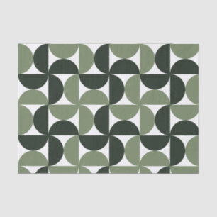 Papel De Seda Sage Green Mid Century Patrón moderno