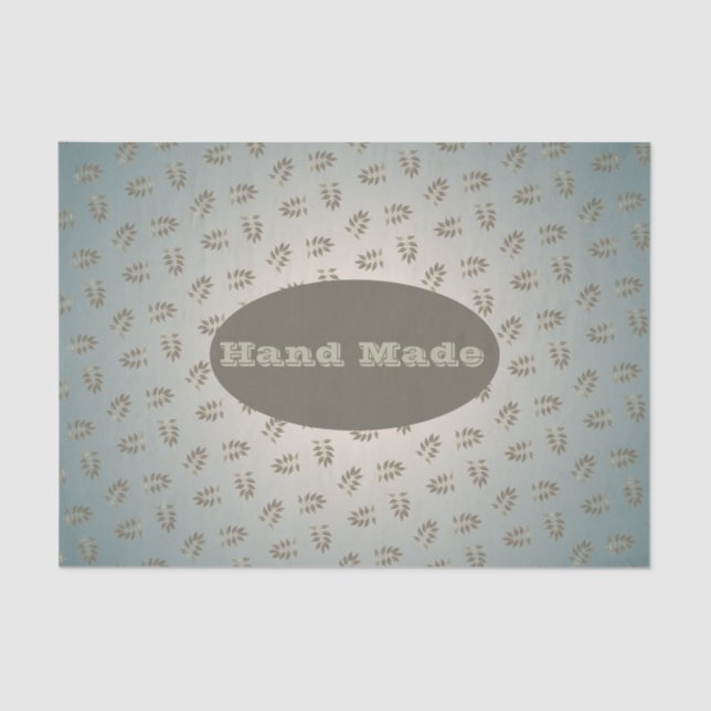 Papel De Seda Sage Greenery Leaf Hade o Gracias (Anverso)